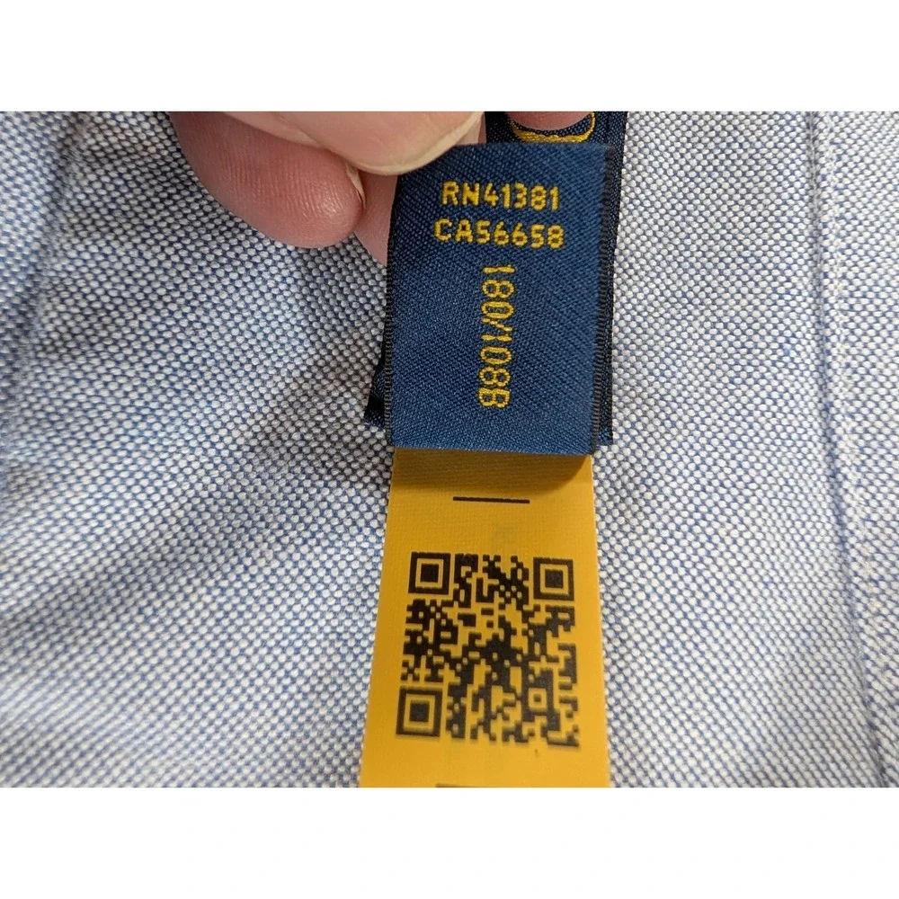 Polo Ralph Lauren Big & Tall 3XLT Oxford Camp Shirt Light Blue Short Sleeve